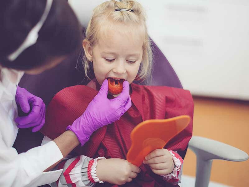 Birmingham pediatric dentist patient receiving treatment